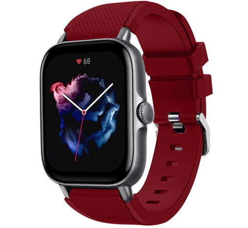 Strap-it Strap-it Bracelet silicone Amazfit GTS 3 (bordeaux)