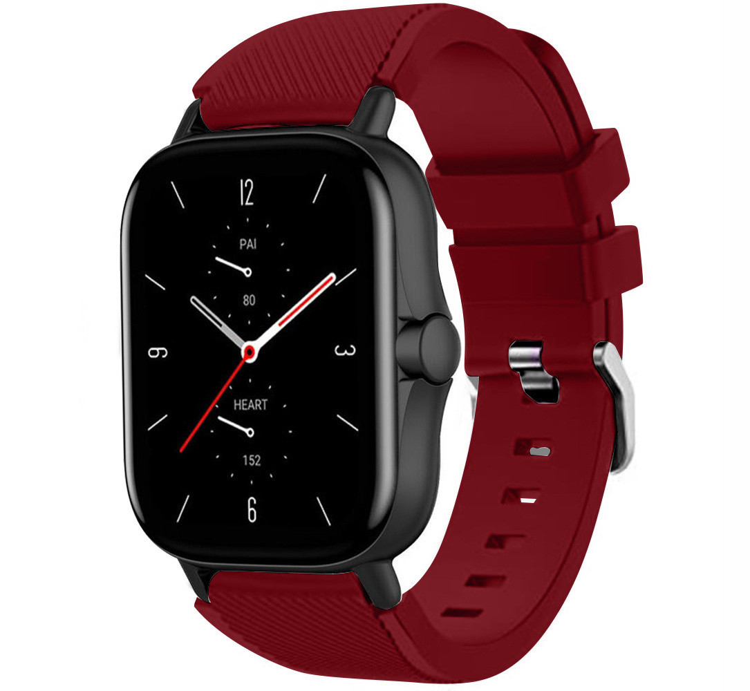 Strap-it Strap-it Bracelet silicone Amazfit GTS 2 (bordeaux)