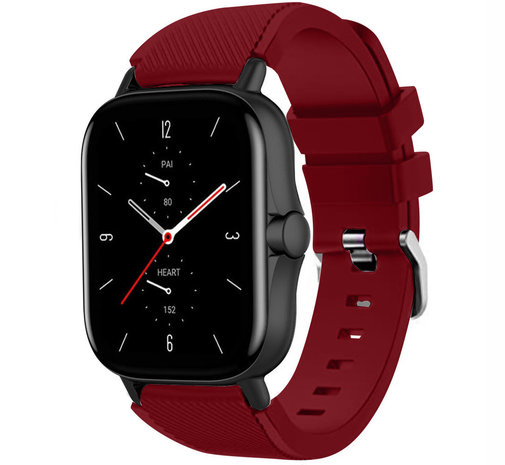Strap-it Strap-it Bracelet silicone Amazfit GTS 2 (bordeaux)