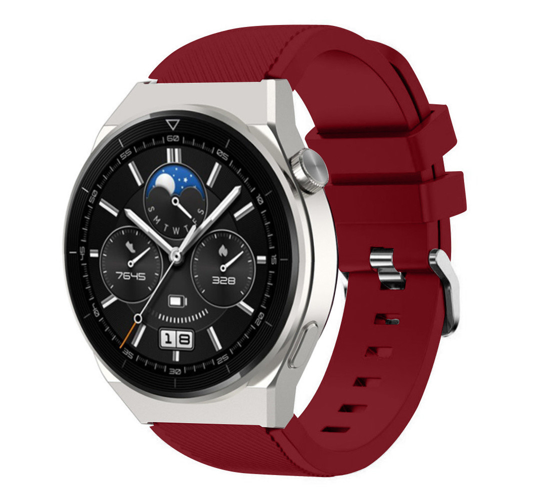 Strap-it Strap-it Bracelet silicone Huawei Watch GT 3 Pro 46mm (bordeaux)