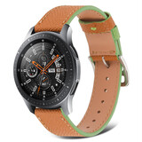 Strap-it Bracelet cuir Samsung Galaxy Watch 46mm (marron-vert)