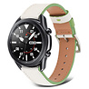 Strap-it Strap-it Bracelet cuir Samsung Galaxy Watch 3 45mm (blanc-vert) Strap-it Strap-it Bracelet cuir Samsung Galaxy Watch 3 45mm (blanc-vert)