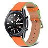 Strap-it Strap-it Bracelet cuir Samsung Galaxy Watch 3 45mm (orange-vert) Strap-it Strap-it Bracelet cuir Samsung Galaxy Watch 3 45mm (orange-vert)