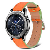 Strap-it Bracelet cuir Samsung Gear S3 (orange-vert)