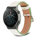 Strap-it Bracelet cuir Huawei Watch GT 2 Pro (blanc-vert)