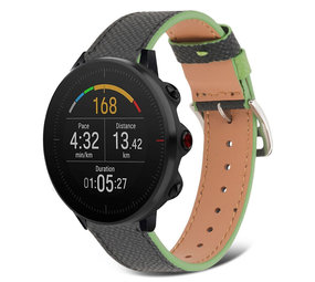 Strap-it Bracelet cuir Polar Vantage M (noir-vert)