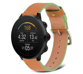 Strap-it Bracelet cuir Polar Vantage M (marron-vert)