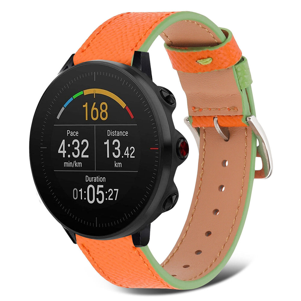 Strap-it Strap-it Bracelet cuir Polar Vantage M (orange-vert)