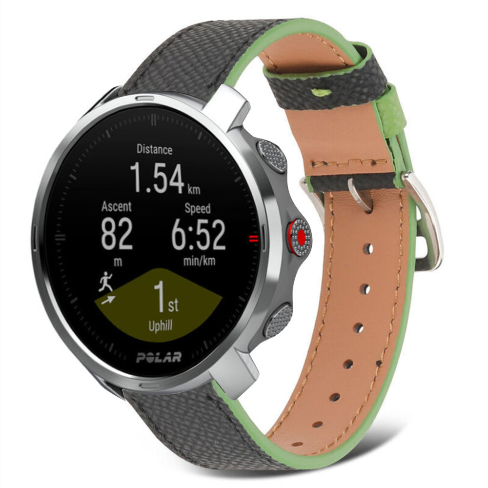 Bracelet cuir Polar Grit X (noirvert) Braceletsmartwatch.fr