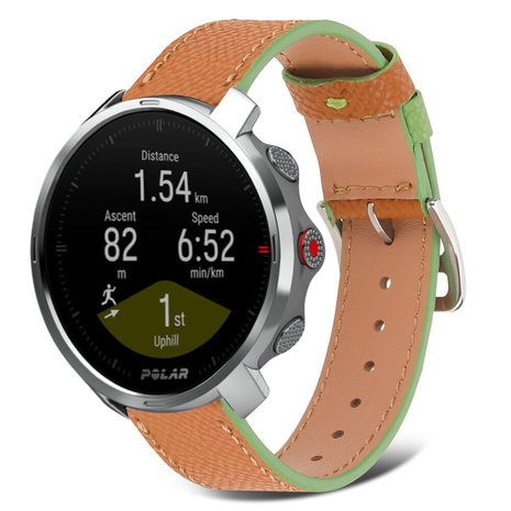 Strap-it Strap-it Bracelet cuir Polar Grit X (marron-vert) Strap-it Strap-it Bracelet cuir Polar Grit X (marron-vert)