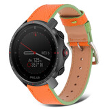 Strap-it Bracelet cuir Polar Grit X Pro (orange-vert)