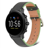 Strap-it Bracelet cuir Fossil Gen 5 (noir-vert)