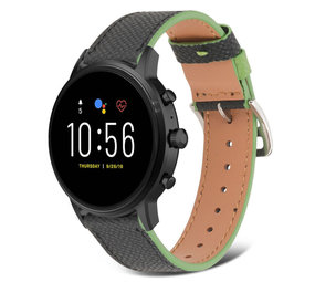Strap-it Bracelet cuir Fossil Gen 5 (noir-vert)