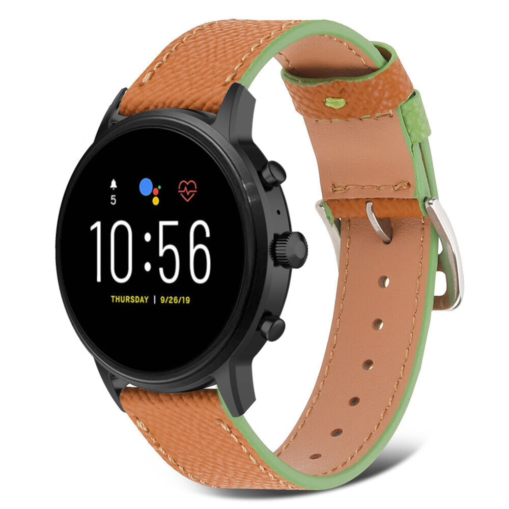 Strap-it Strap-it Bracelet cuir Fossil Gen 5 (marron-vert)