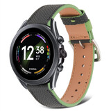 Strap-it Bracelet cuir Fossil Gen 6 44mm (noir-vert)