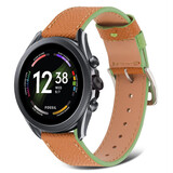 Strap-it Bracelet cuir Fossil Gen 6 44mm (marron-vert)