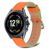 Strap-it Bracelet cuir Fossil Gen 6 44mm (vert-orange)