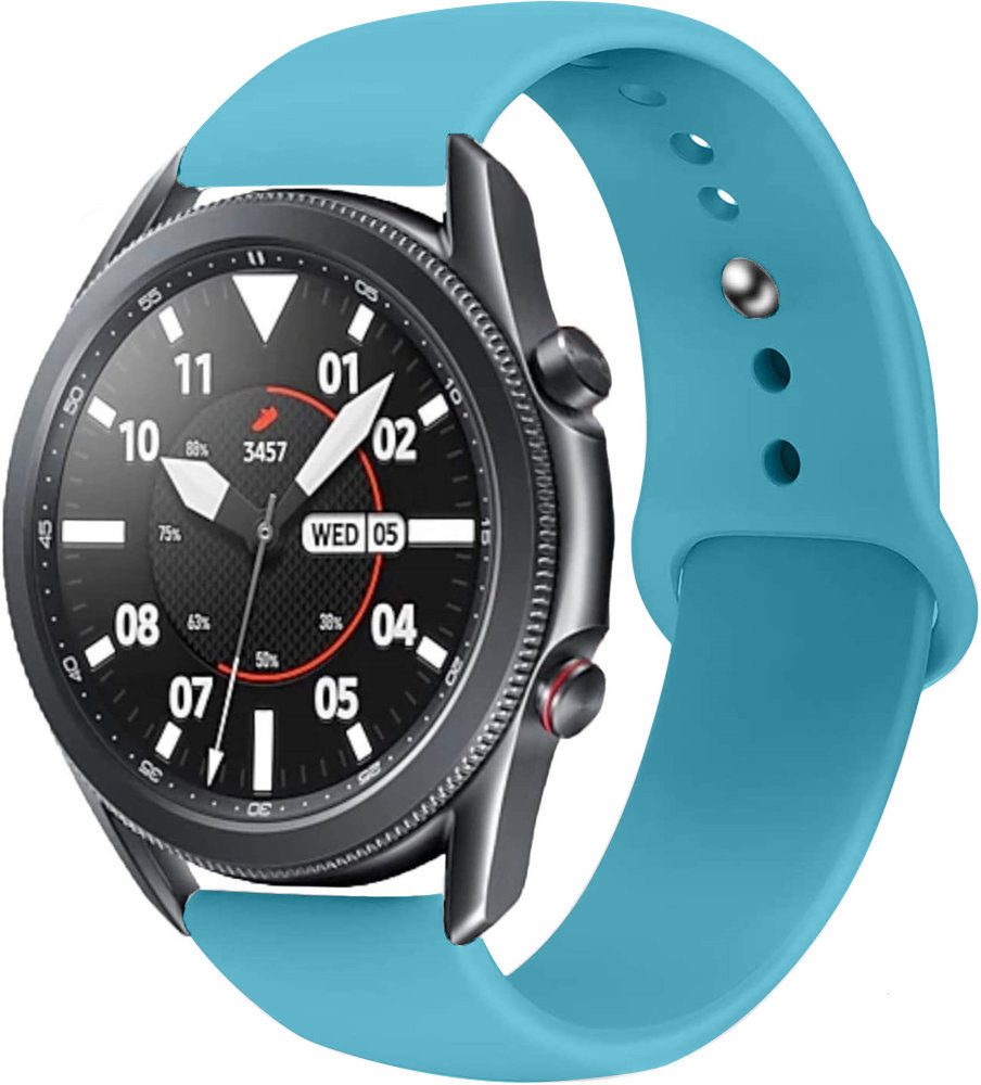 Strap-it Strap-it Bracelet sport Samsung Galaxy Watch 3 45mm (bleu clair)
