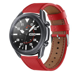 Strap-it Bracelet cuir Samsung Galaxy Watch 3 45mm (rouge)