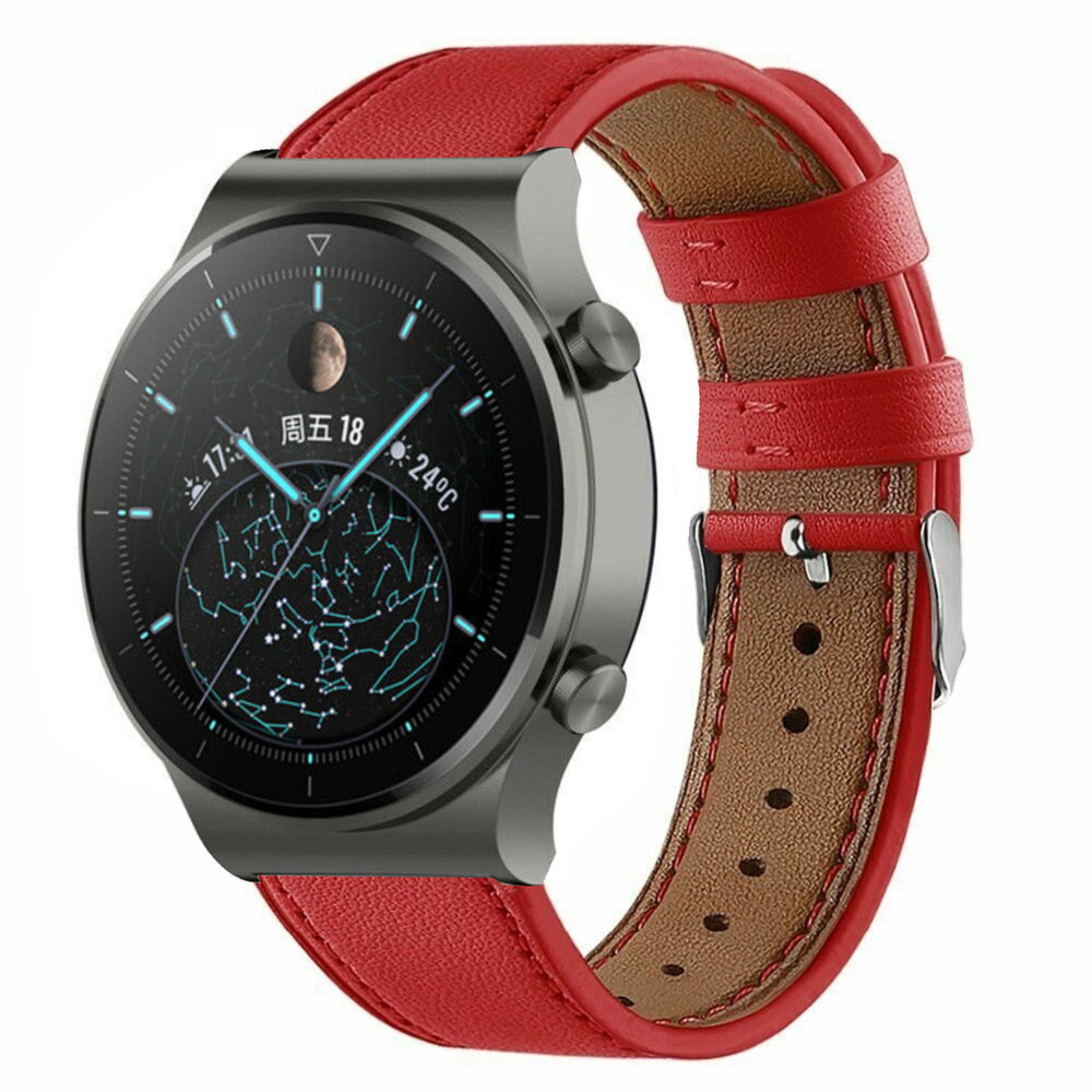 Strap-it Strap-it Bracelet cuir Huawei Watch GT 2 Pro (rouge)