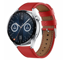 Strap-it Bracelet cuir Huawei Watch GT 3 46mm (rouge)