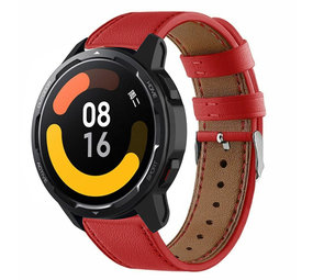 Strap-it Bracelet cuir Xiaomi Watch S1 (rouge)