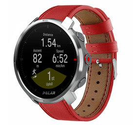 Strap-it Bracelet cuir Polar Grit X (rouge)
