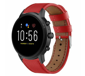 Strap-it Bracelet cuir Fossil Gen 5 (rouge)