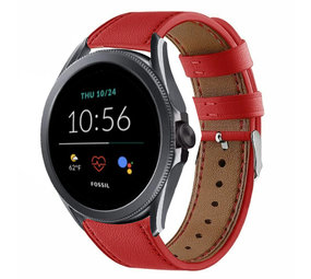 Strap-it Bracelet cuir Fossil Gen 5e 44mm (rouge)