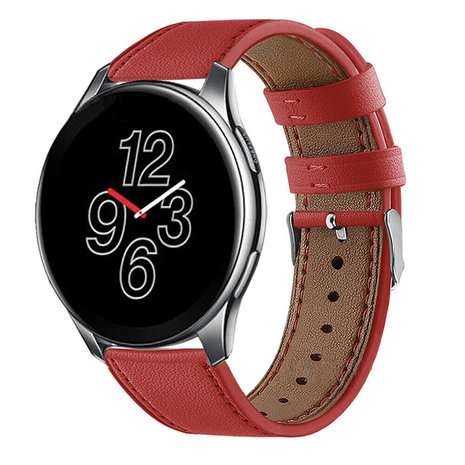 Strap-it Strap-it Bracelet cuir OnePlus Watch (rouge)