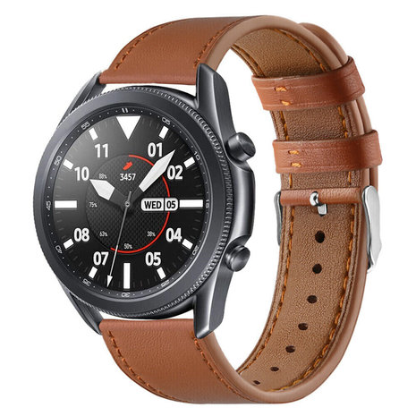 Strap-it Strap-it Bracelet cuir Samsung Galaxy Watch 3 45mm (serré marron)