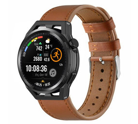 Strap-it Bracelet cuir Huawei Watch GT Runner (serré marron)