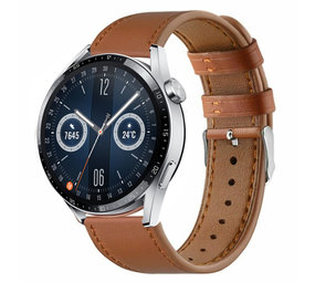 Strap-it Bracelet cuir Huawei Watch GT 3 46mm (serré marron)