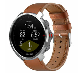 Strap-it Bracelet cuir Polar Grit X (serré marron)