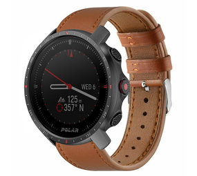 Strap-it Bracelet cuir Polar Grit X Pro (serré marron)