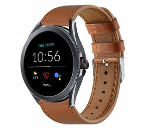 Strap-it Bracelet cuir Fossil Gen 5e 44mm (serré marron)