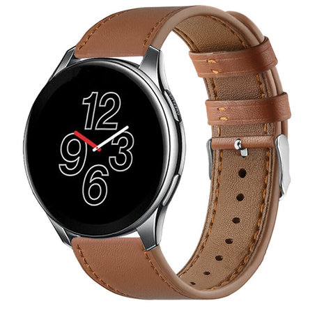 Strap-it Strap-it Bracelet cuir OnePlus Watch (serré marron)