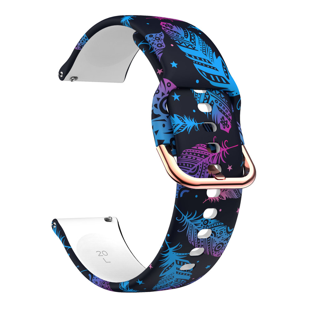 Strap-it Strap-it Bracelet Funky Feather Samsung Galaxy Watch 42mm