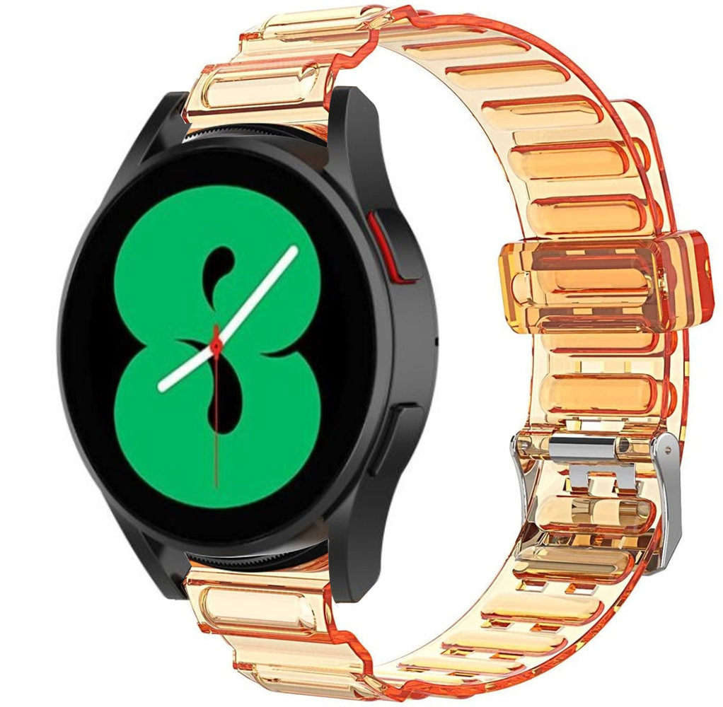 Strap-it Strap-it Bracelet cristal Samsung Galaxy Watch 4 44mm (orange transparent)