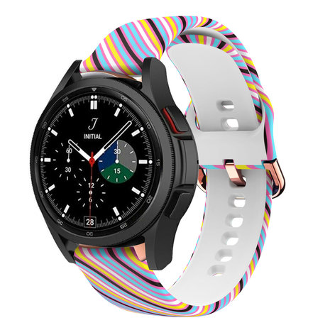 Strap-it Strap-it Bracelet Silly Stripes Samsung Galaxy Watch 4 Classic 46mm