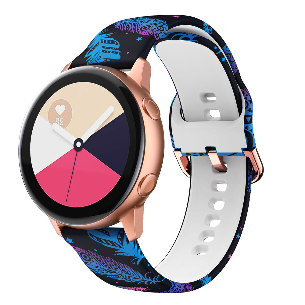 Strap-it Strap-it Bracelet Funky Feather Samsung Galaxy Watch Active