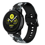 Strap-it Bracelet Grey flowers Samsung Galaxy Watch Active Strap-it Bracelet Grey flowers Samsung Galaxy Watch Active