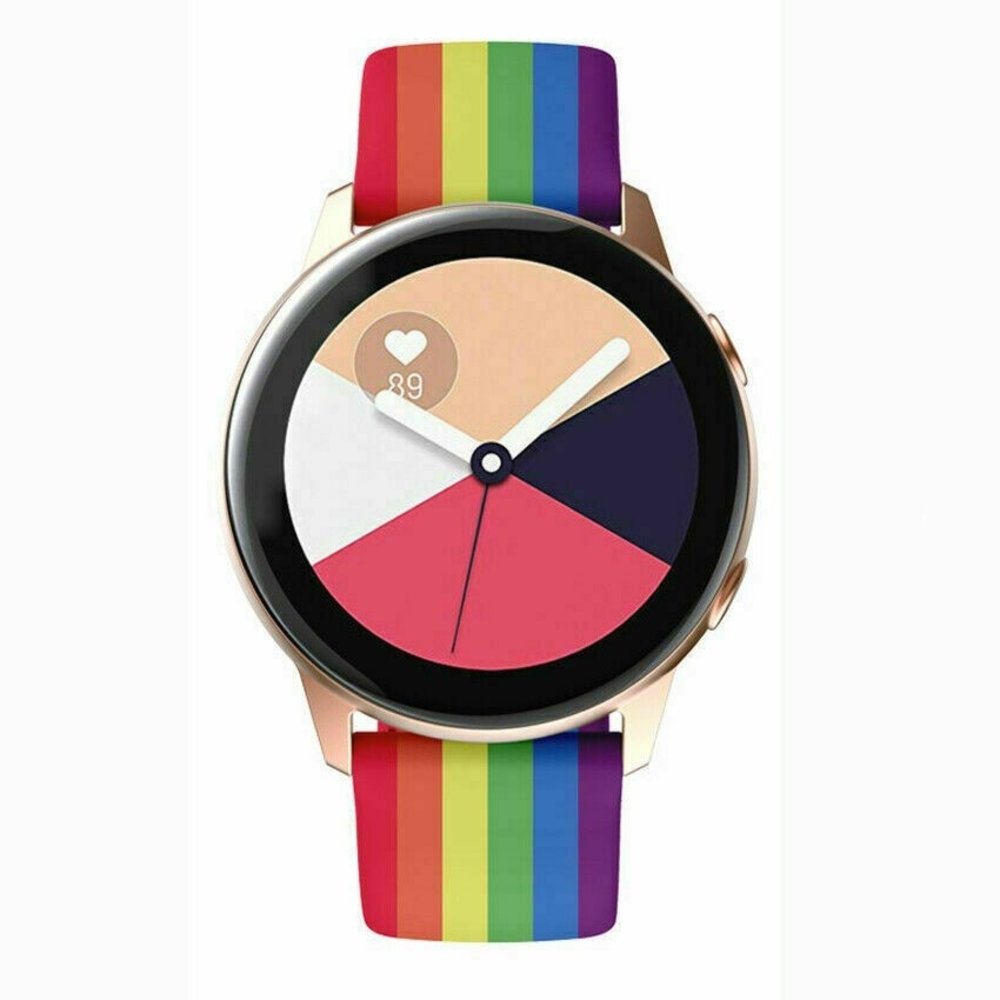 Strap-it Strap-it Bracelet l'arc-en-ciel Samsung Galaxy Watch Active Strap-it Strap-it Bracelet l'arc-en-ciel Samsung Galaxy Watch Active