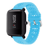 Strap-it Bracelet silicone à motifs Xiaomi Amazfit Bip (bleu clair)