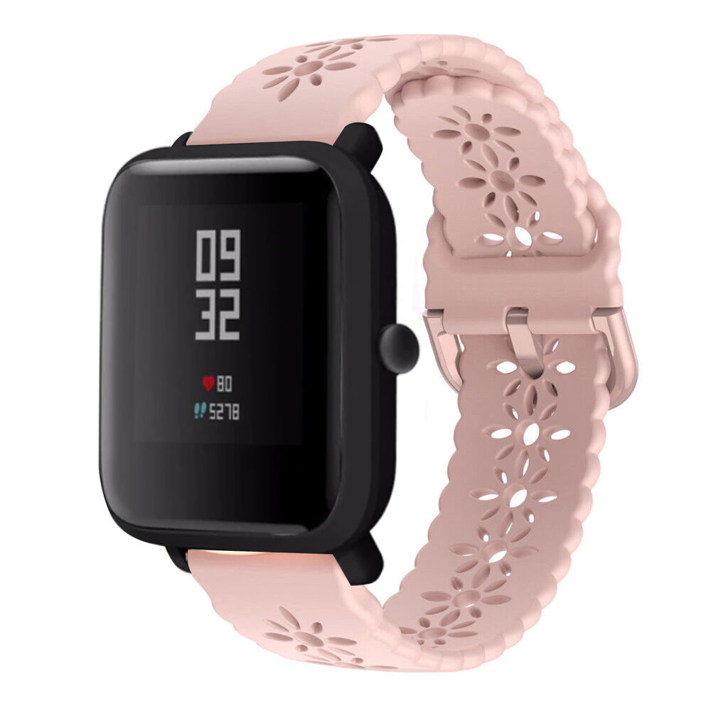 Strap-it Strap-it Bracelet silicone à motifs Xiaomi Amazfit Bip (rose)