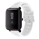 Strap-it Bracelet silicone à motifs Xiaomi Amazfit Bip (blanc)