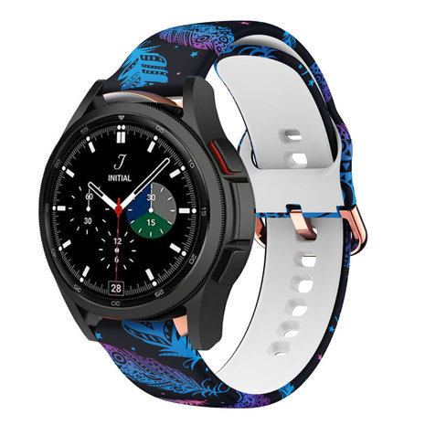 Strap-it Strap-it Bracelet Funky Feather Samsung Galaxy Watch 4 Classic 42mm