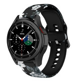 Strap-it Bracelet Grey Flowers Samsung Galaxy Watch 4 Classic 42mm Strap-it Bracelet Grey Flowers Samsung Galaxy Watch 4 Classic 42mm