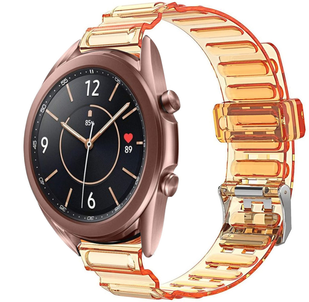 Strap-it Strap-it Bracelet cristal Samsung Galaxy Watch 3 41mm (orange transparent) Strap-it Strap-it Bracelet cristal Samsung Galaxy Watch 3 41mm (orange transparent)