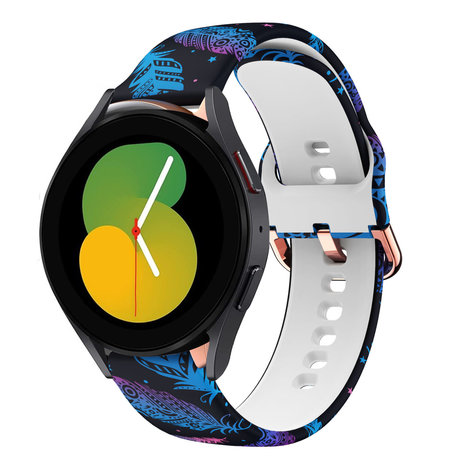 Strap-it Strap-it Bracelet Funky Feather Samsung Galaxy Watch 4 44mm